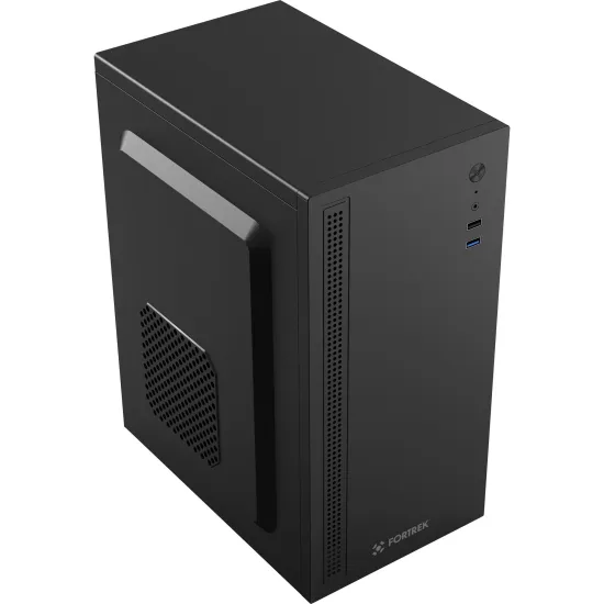 GABINETE OFFICE FORTREK GO12 COMPACT PRETO M-ATX/MINI-ITX GPU 250MM COOLER 145MM