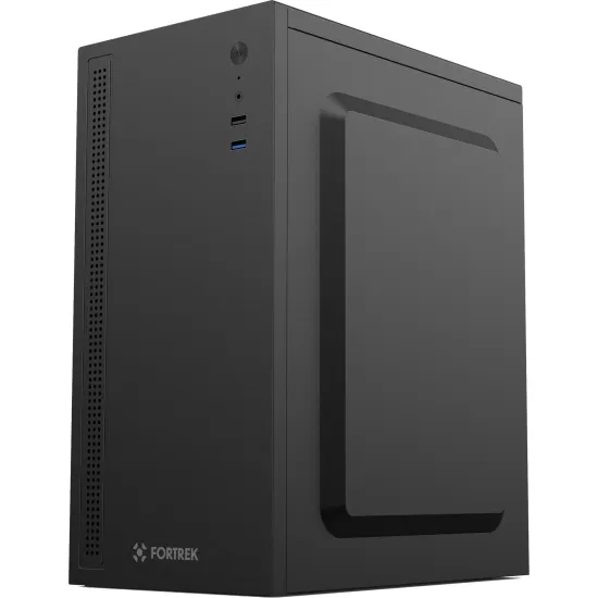 GABINETE OFFICE FORTREK GO12 COMPACT PRETO M-ATX/MINI-ITX GPU 250MM COOLER 145MM