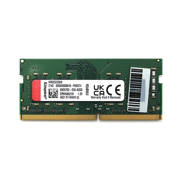 MEMÓRIA RAM NOTEBOOK 8GB KINGSTON VALUERAM KVR32S22S8/8 DDR4-3200 CL22 SODIMM 1,2V