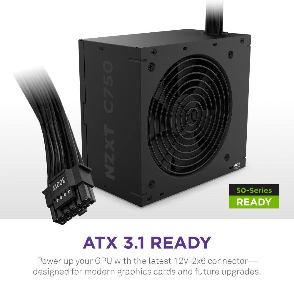 FONTE 750W NZXT C750 BRONZE 80 PLUS BRONZE ATX 3.1 PRETO PA-7B3BB-US