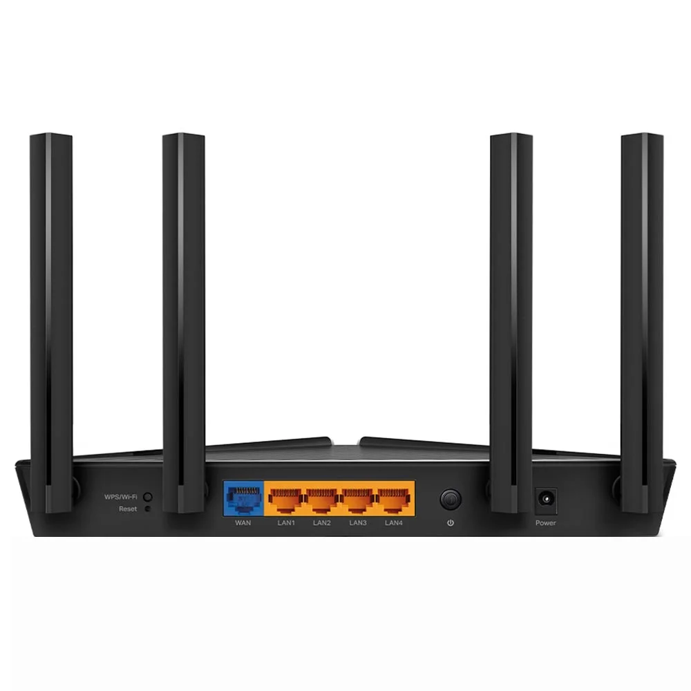 ROTEADOR TP-LINK ARCHER AX53 AX3000 WI-FI 6 DUAL BAND GIGABIT 4 ANTENAS PRETO