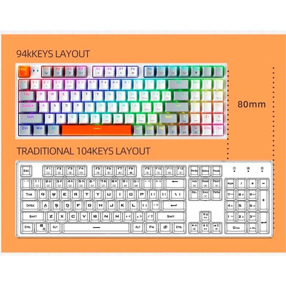TECLADO MECANICO MACHENIKE K500-B94 RGB (SWITCH RED)