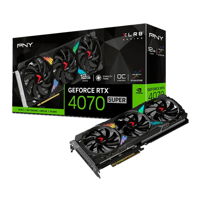 RTX 4070 SUPER 12GB PNY XLR8 GAMING VERTO OC (RGB)