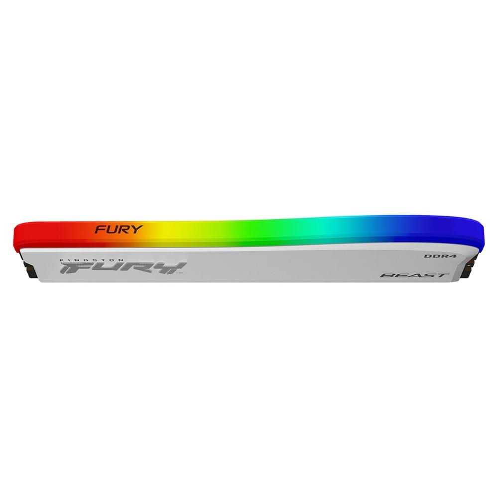 MEMORIA RAM 8GB KINGSTON FURY BEAST EDICAO ESPECIAL DDR4 RGB 3200MHZ BRANCO