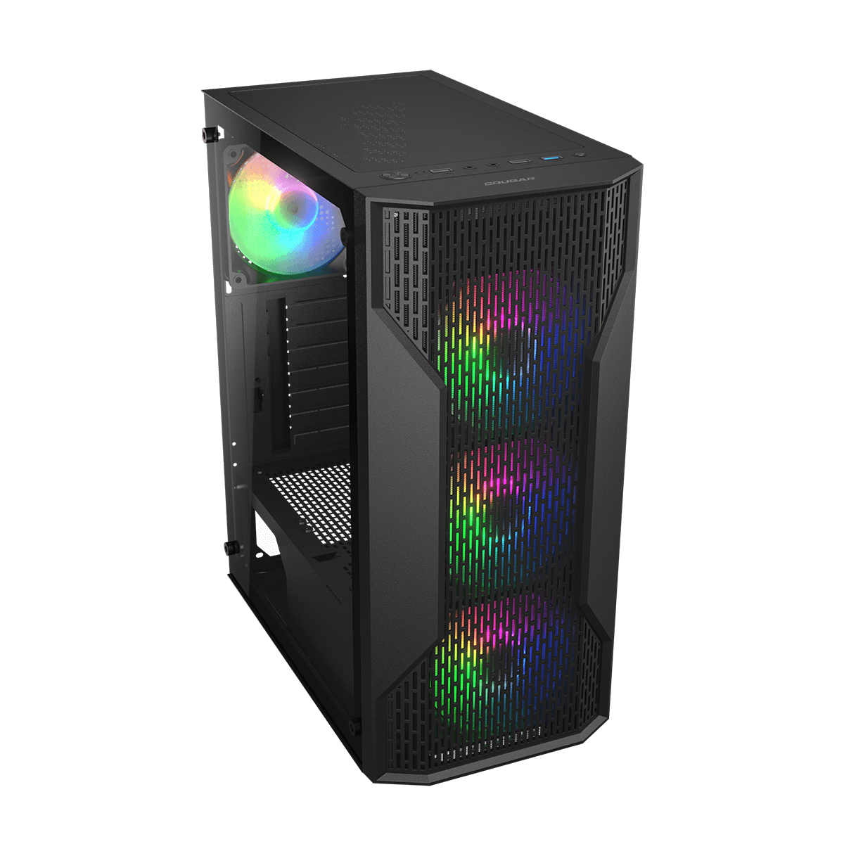 Gabinete Gamer COUGAR MX110 RGB MID TOWER 4 FANS RGB