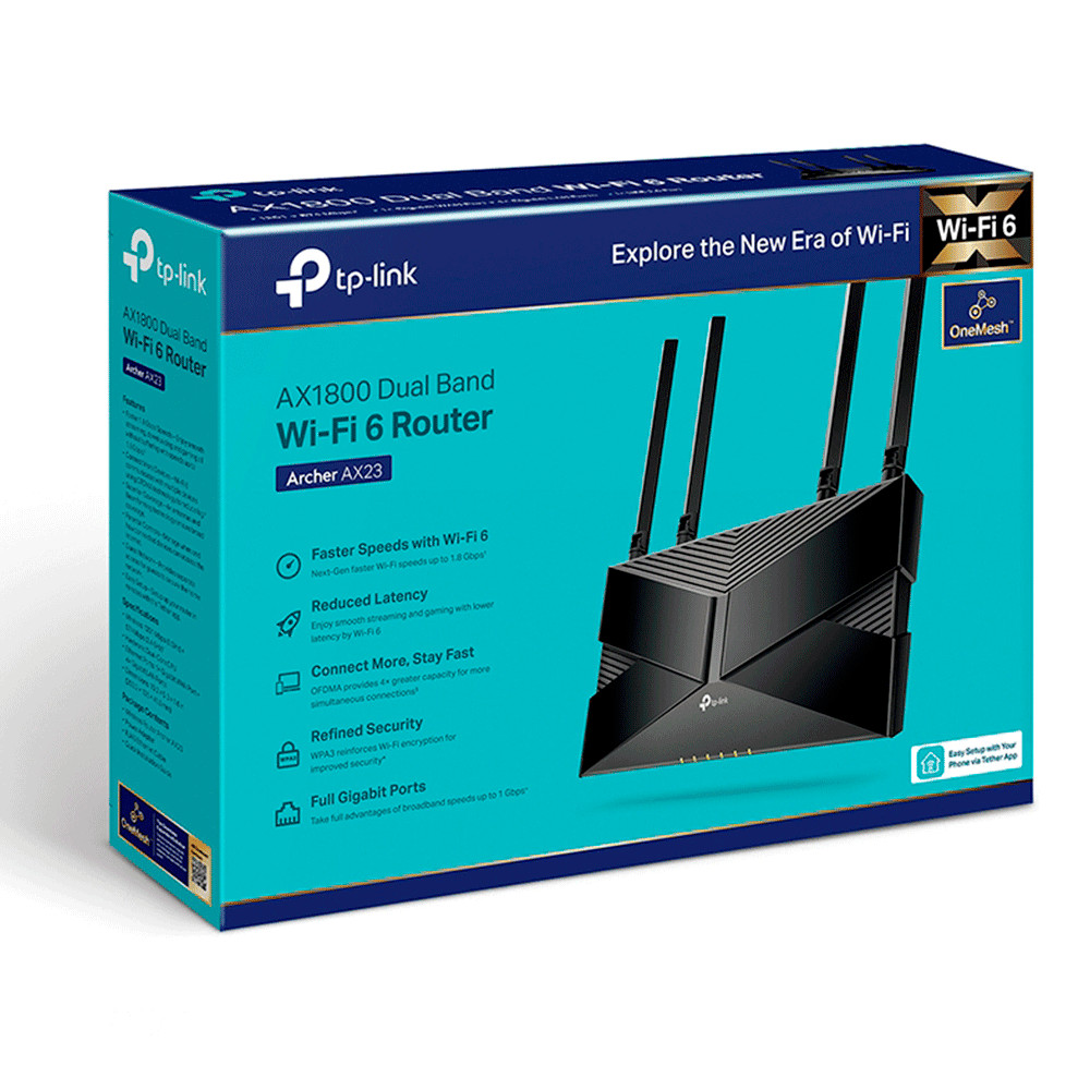 ROTEADOR WI-FI GIGABIT MESH AX1800 TP LINK (WI-FI 6)