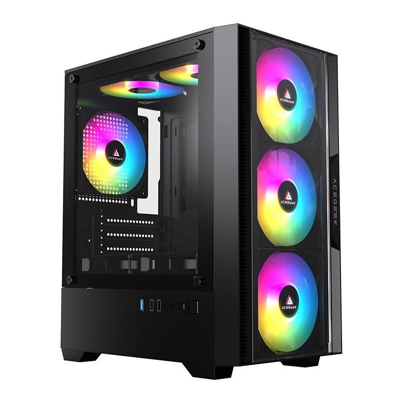 Gabinete Gamer AceGeek STRATUS GLASS