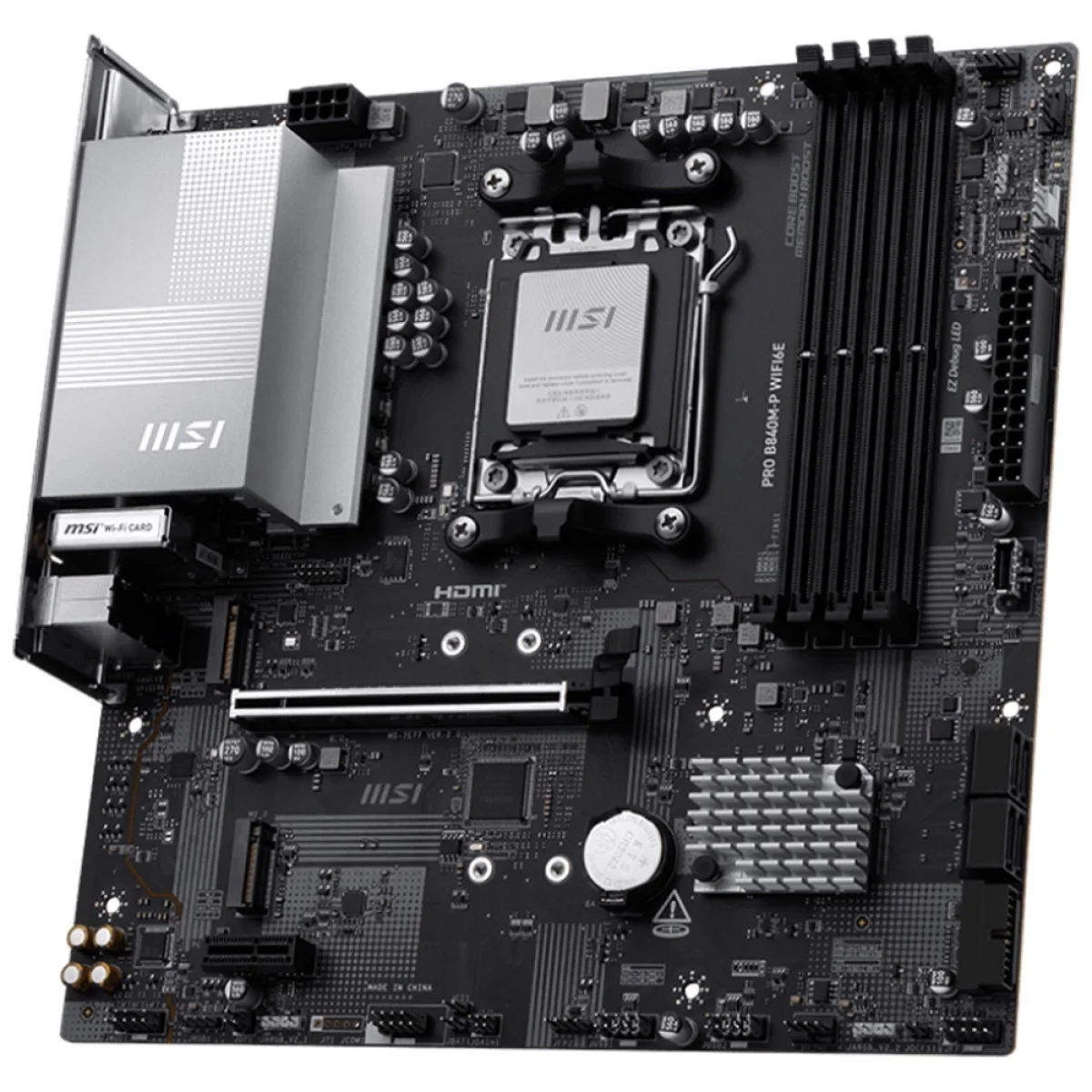 PLACA MÃE MSI PRO B840M-P WIFI6E B840 AM5 MATX DDR5 WI-FI 6E