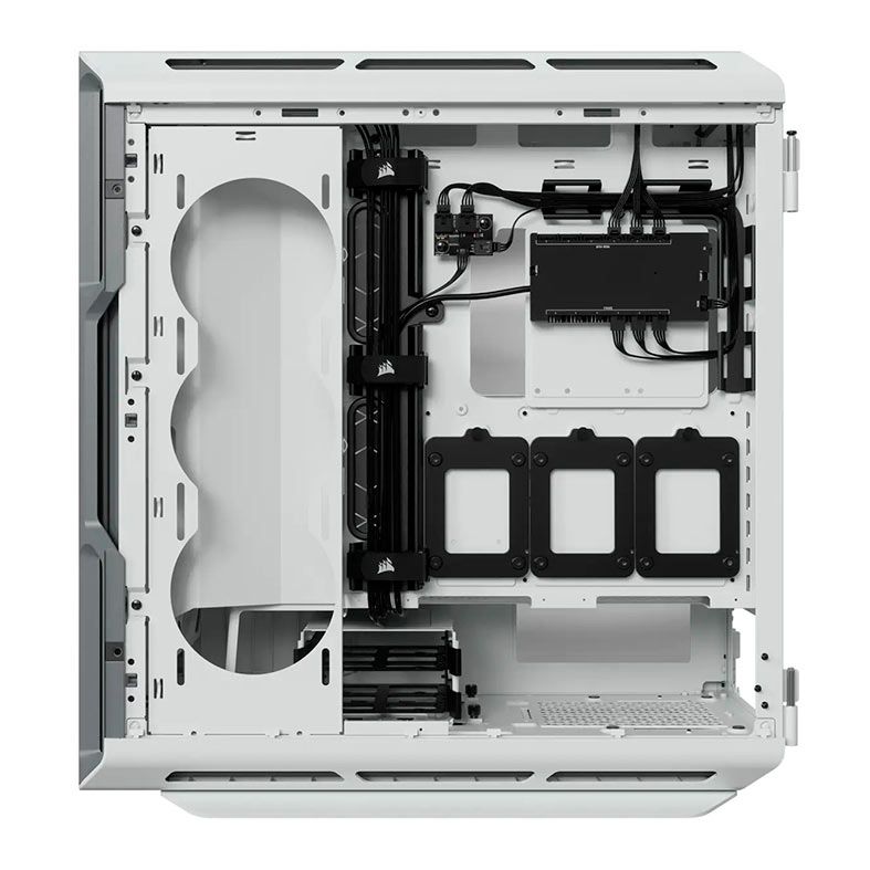 GABINETE GAMER CORSAIR ICUE 5000T RGB MID-TOWER BRANCO VIDRO TEMPERADO 3 FANS