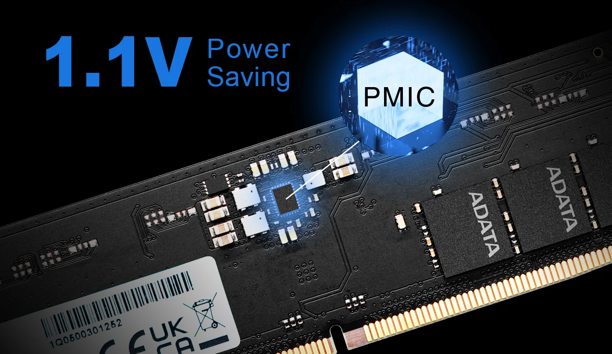 MEMÓRIA RAM 16GB ADATA AD5U560016G-S DDR5 5600MHZ CL46 UDIMM
