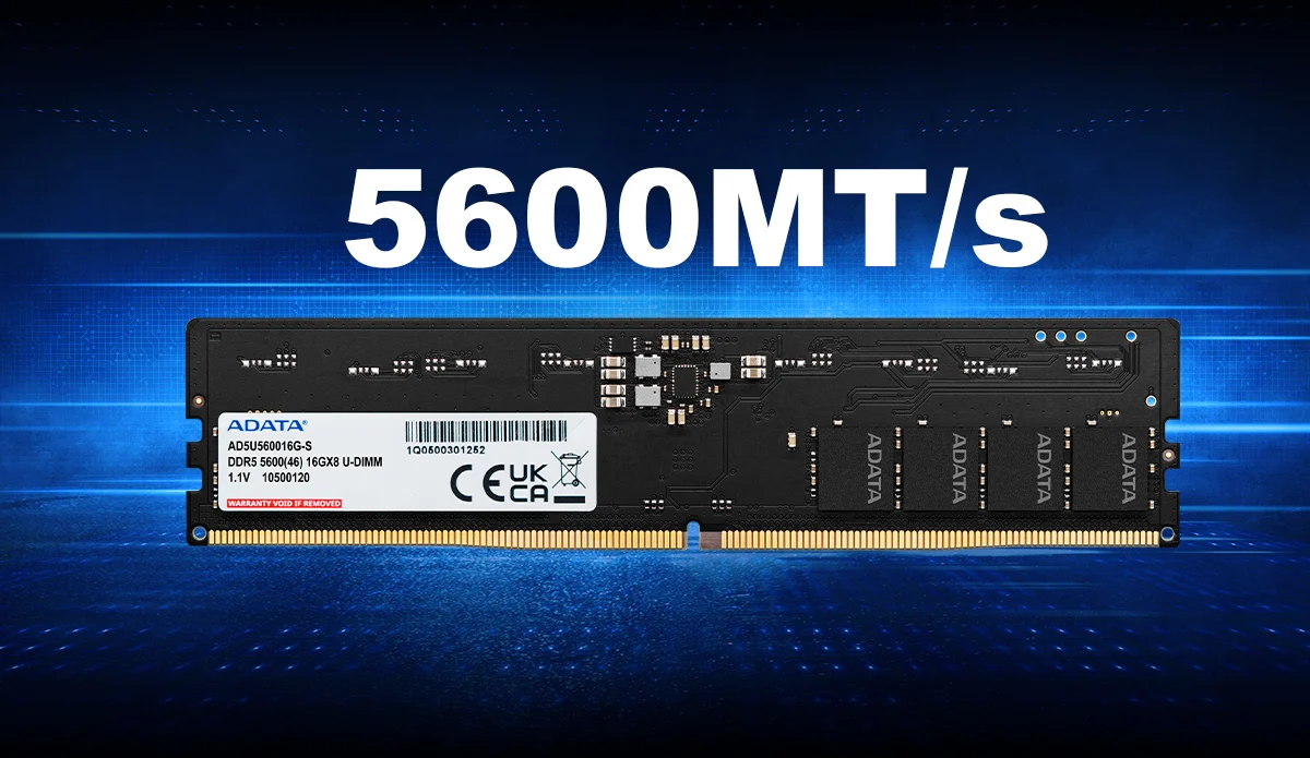 MEMÓRIA RAM 16GB ADATA AD5U560016G-S DDR5 5600MHZ CL46 UDIMM