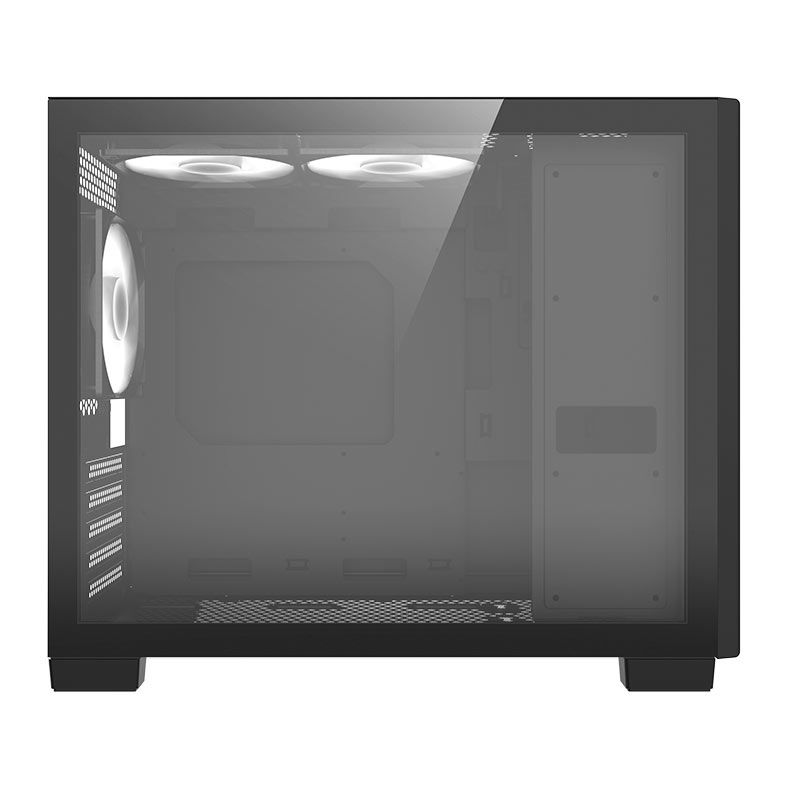 GABINETE GAMER AIGO DARKFLASH DS200-BK MID TOWER MICRO-ATX MINI-ITX VIDRO TEMPERADO 3 FANS 120 MM PRETO