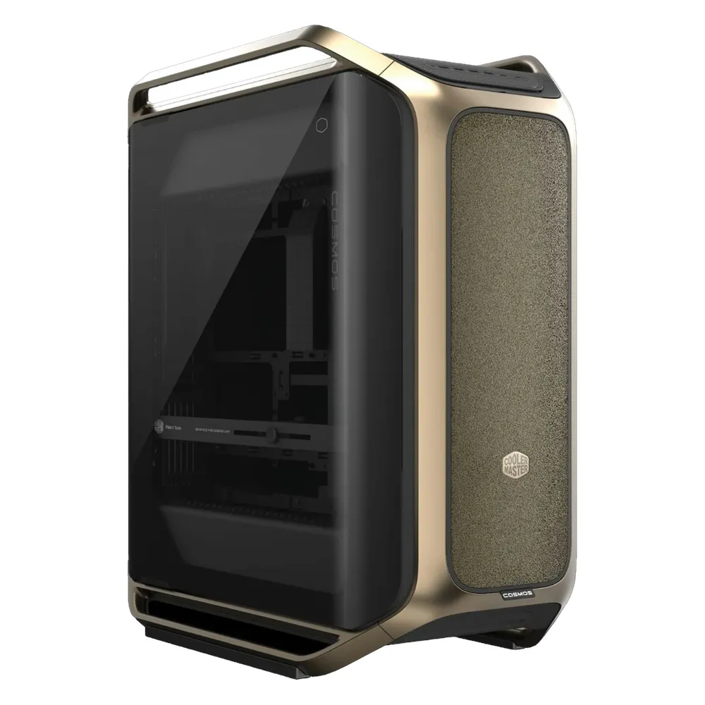 GABINETE GAMER COOLER MASTER COSMOS ALPHA GOLD FULL TOWER E-ATX EEB VIDRO TEMPERADO 3 FANS C700-GGNN-S00