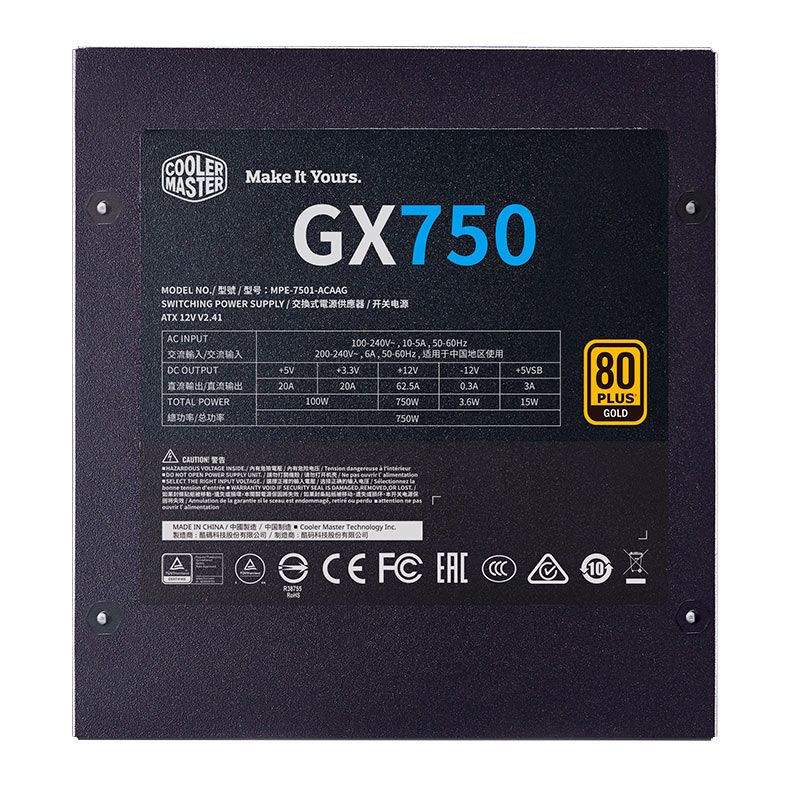 FONTE GX750 COOLER MASTER (GOLD MODULAR)